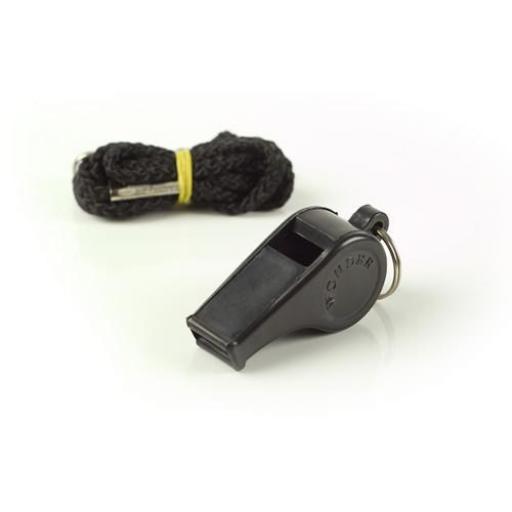 PLASTIC WHISTLE WITH LAYNARD