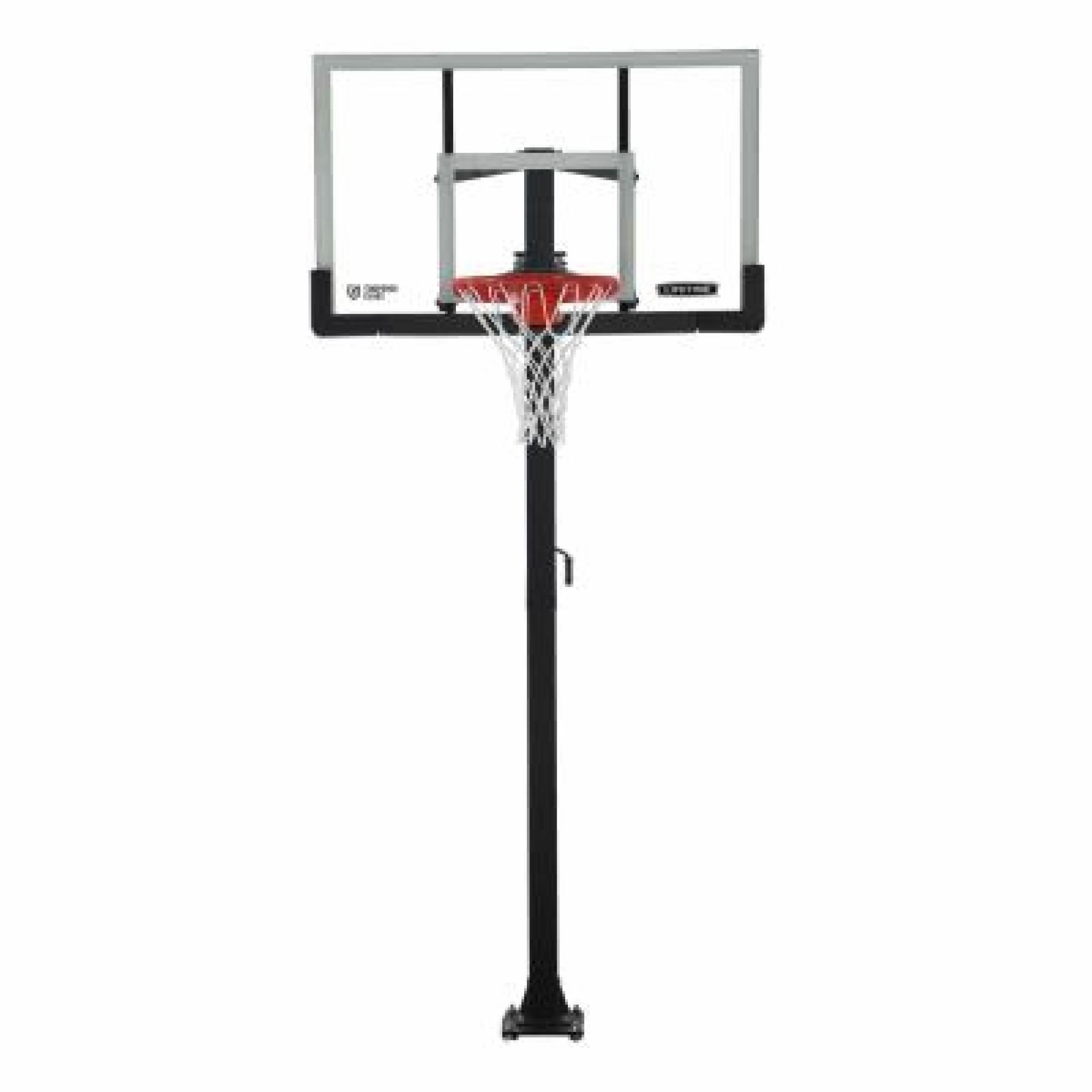 LIFETIME ADJUSTABLE BOLT DOWN BASKETBALL HOOP (60INCH TEMPERED GLASS)