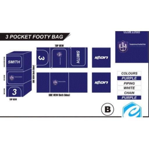 Templestowe Football Club 3 Pocket Bag