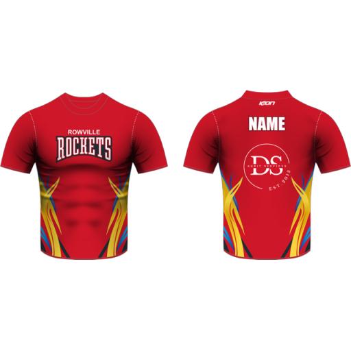 Rowville Rockets Warm Up Top (Red & Yellow)