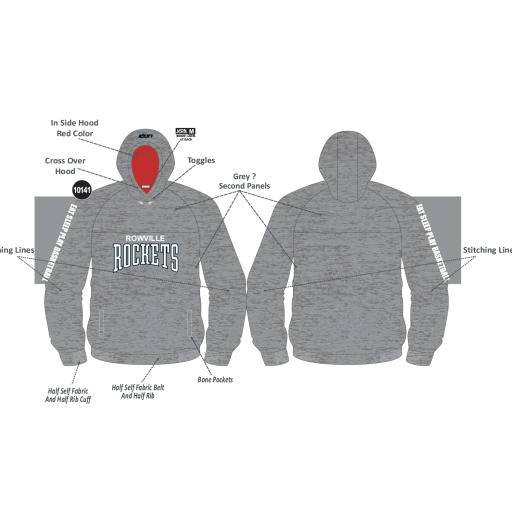 Rowville Rockets Hoodie (Grey)