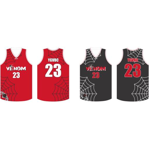 YARRA GLEN VENOM REV BASKETBALL PLAYING JERSEY JNRS